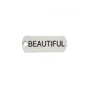 10 Pcs Tibetan Silver BEAUTIFUL 21mm x 8mm Charms Pendants, Lead & Nickel Free Metal Charms Pendants Beads