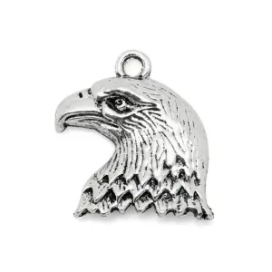 10 Pcs Tibetan Silver EAGLE HEAD 22mm x 19mm Charms Pendants, Lead & Nickel Free Metal Charms Pendants Beads