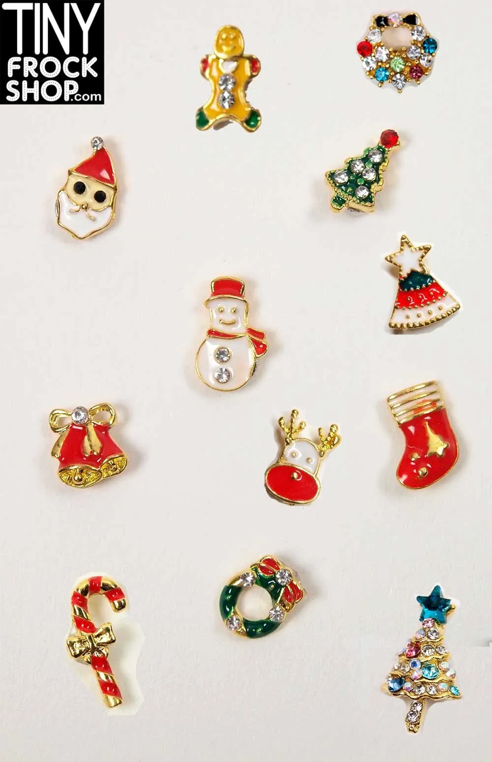 12" Fashion Doll Christmas Magnetic Brooches by Pam Maness