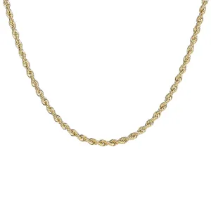 14K Gold Rope Chain Necklace