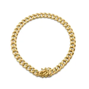 14K Hollow Yellow Gold Miami Cuban Link Bracelet 6mm