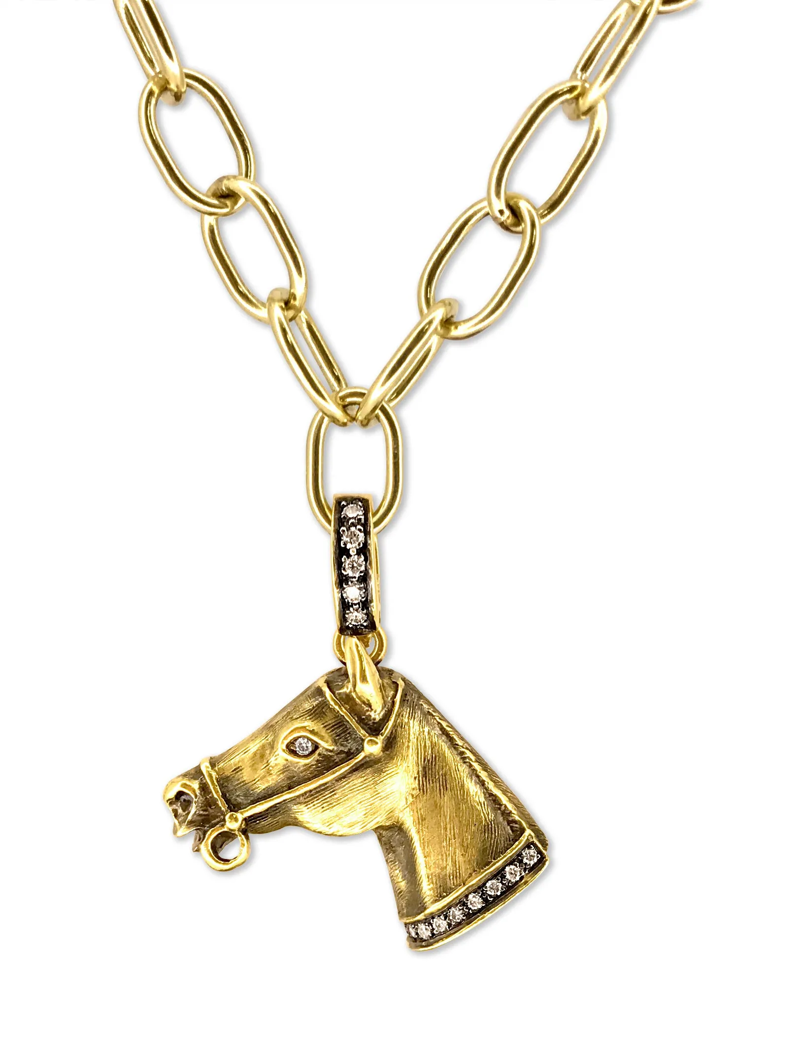 18kt Green Gold Equestrian Charm II