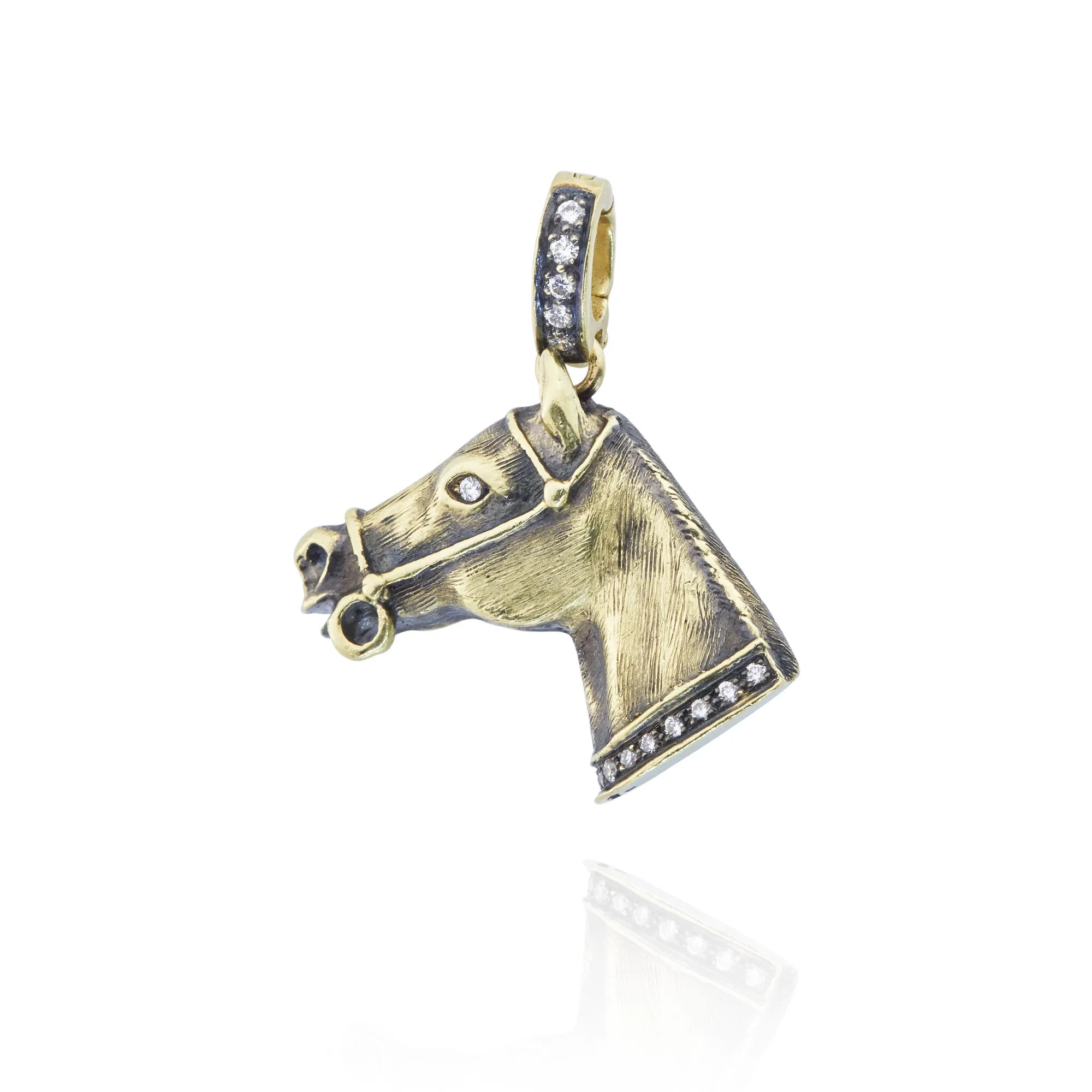 18kt Green Gold Equestrian Charm II