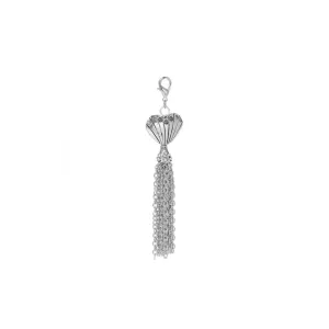 2 Pcs Tibetan Silver HEART TASSEL 102mm x 22mm Charms Pendants, Lead & Nickel Free Metal Charms Pendants Beads