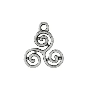 20 Pcs Tibetan Silver CELTIC TRISKELION 3D 16mm x 13mm Charms Pendants, Lead & Nickel Free Metal Charms Pendants Beads