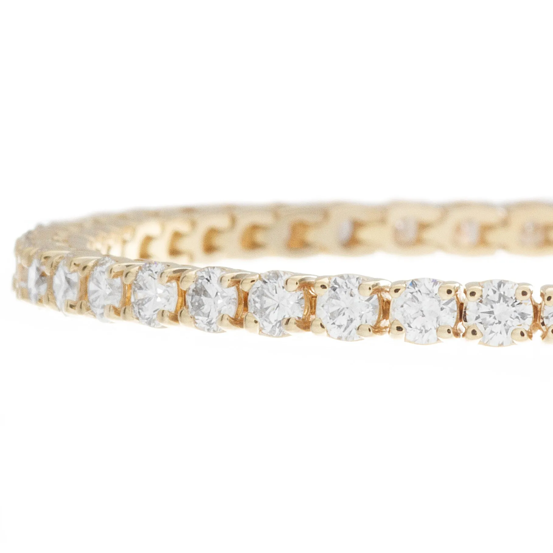 4.50ct 14k Yellow Gold Diamond Tennis Bracelet