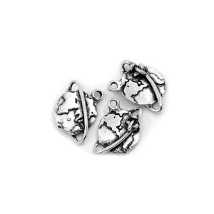 5 Pcs Tibetan Silver Airplane Plane Flying Round World Travel 18mm x 20mm 3D Charms Pendants