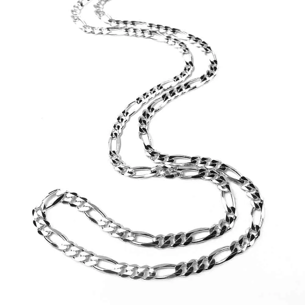 5.0 mm Sterling Silver Figaro Chain - LUXURY WEIGHT | #C5531