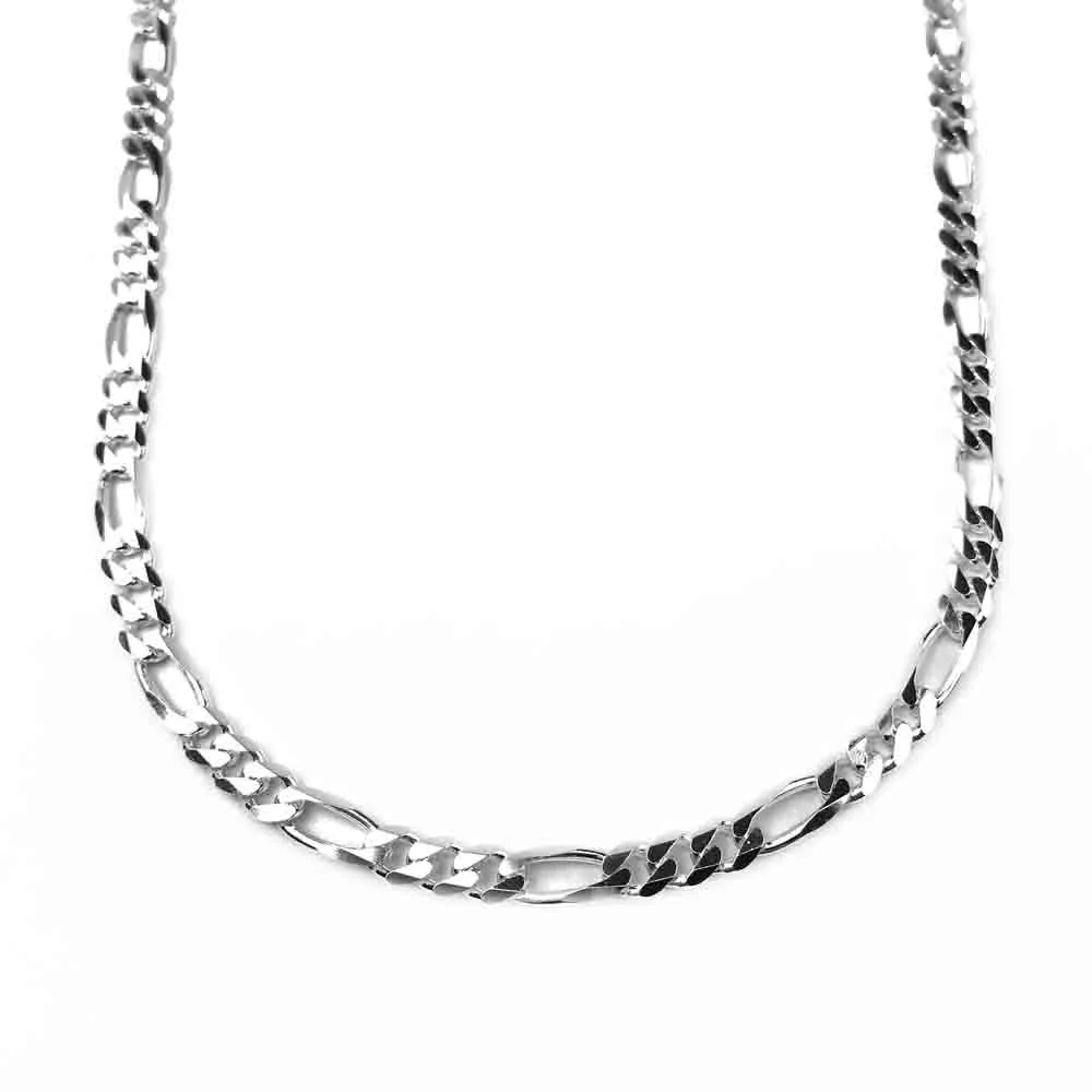 5.0 mm Sterling Silver Figaro Chain - LUXURY WEIGHT | #C5531