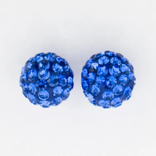 8mm Pave Ball Earrings