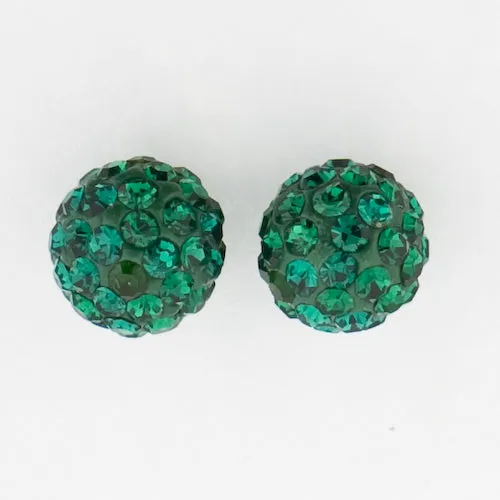 8mm Pave Ball Earrings