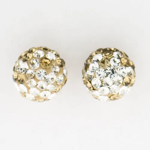 8mm Pave Ball Earrings