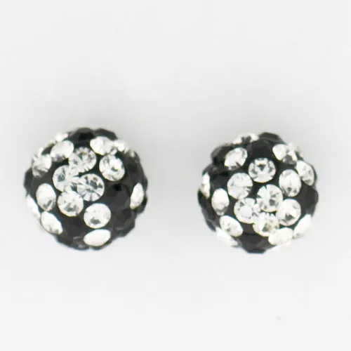 8mm Pave Ball Earrings