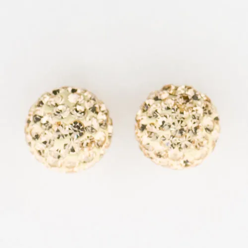 8mm Pave Ball Earrings