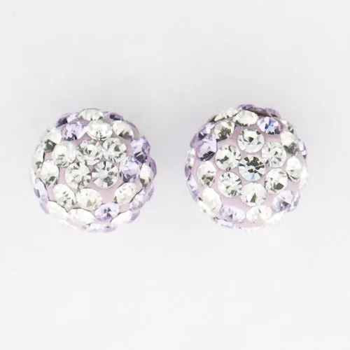 8mm Pave Ball Earrings