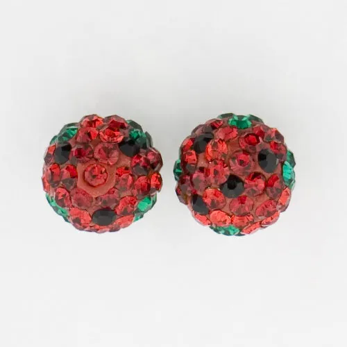 8mm Pave Ball Earrings