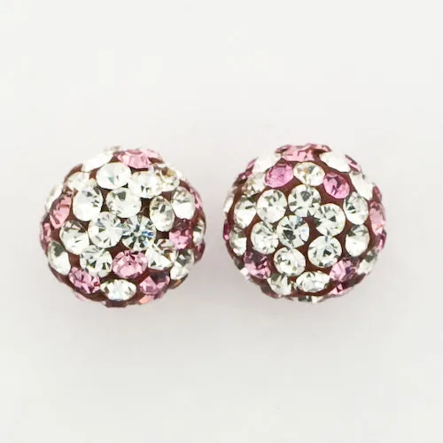 8mm Pave Ball Earrings