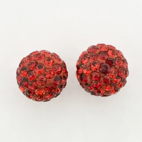 8mm Pave Ball Earrings