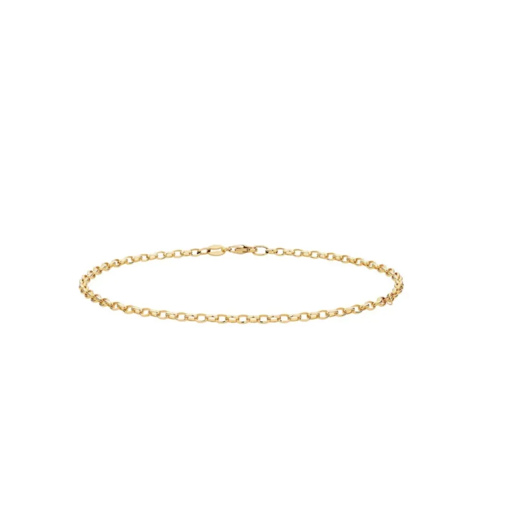 9ct Gold Anchor Diamond Cut Bracelets