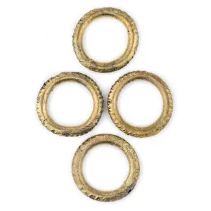 African Brass Money Ring Beads (Set of 4)