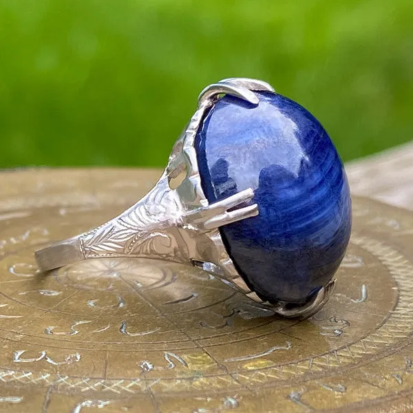 Antique Cabochon Sapphire Ring