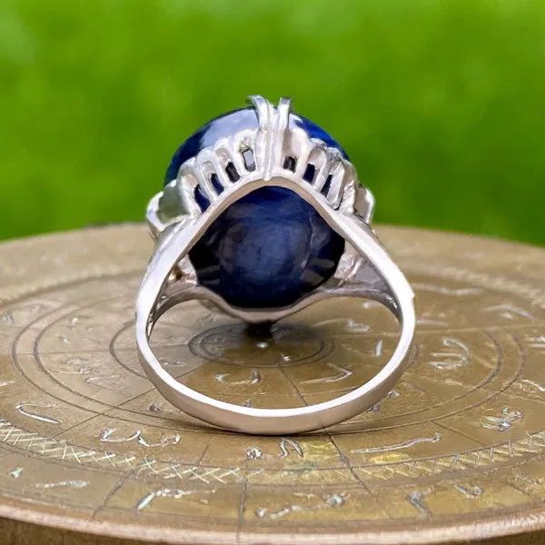 Antique Cabochon Sapphire Ring