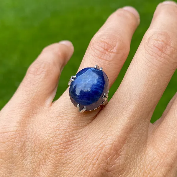 Antique Cabochon Sapphire Ring