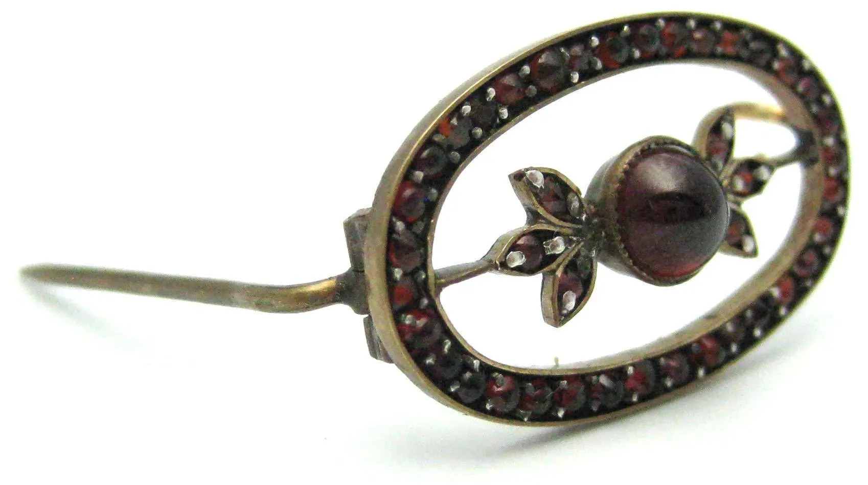 Antique Victorian Gold Garnet Brooch