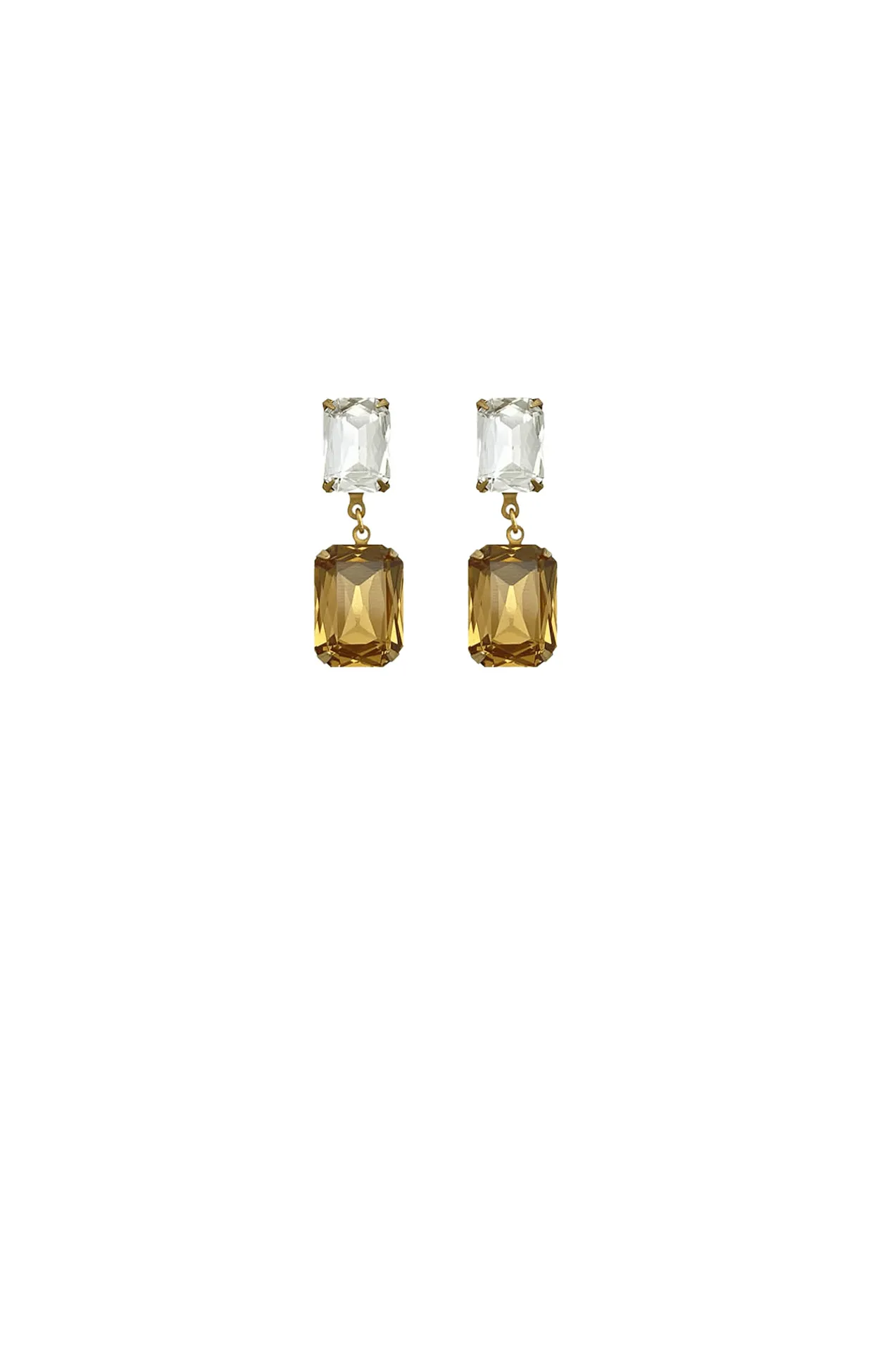 ARABELLA DROP EARRING IN CRYSTAL AMBER