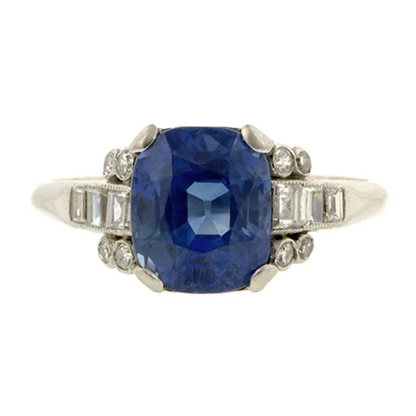 Art Deco Sapphire & Diamond Ring