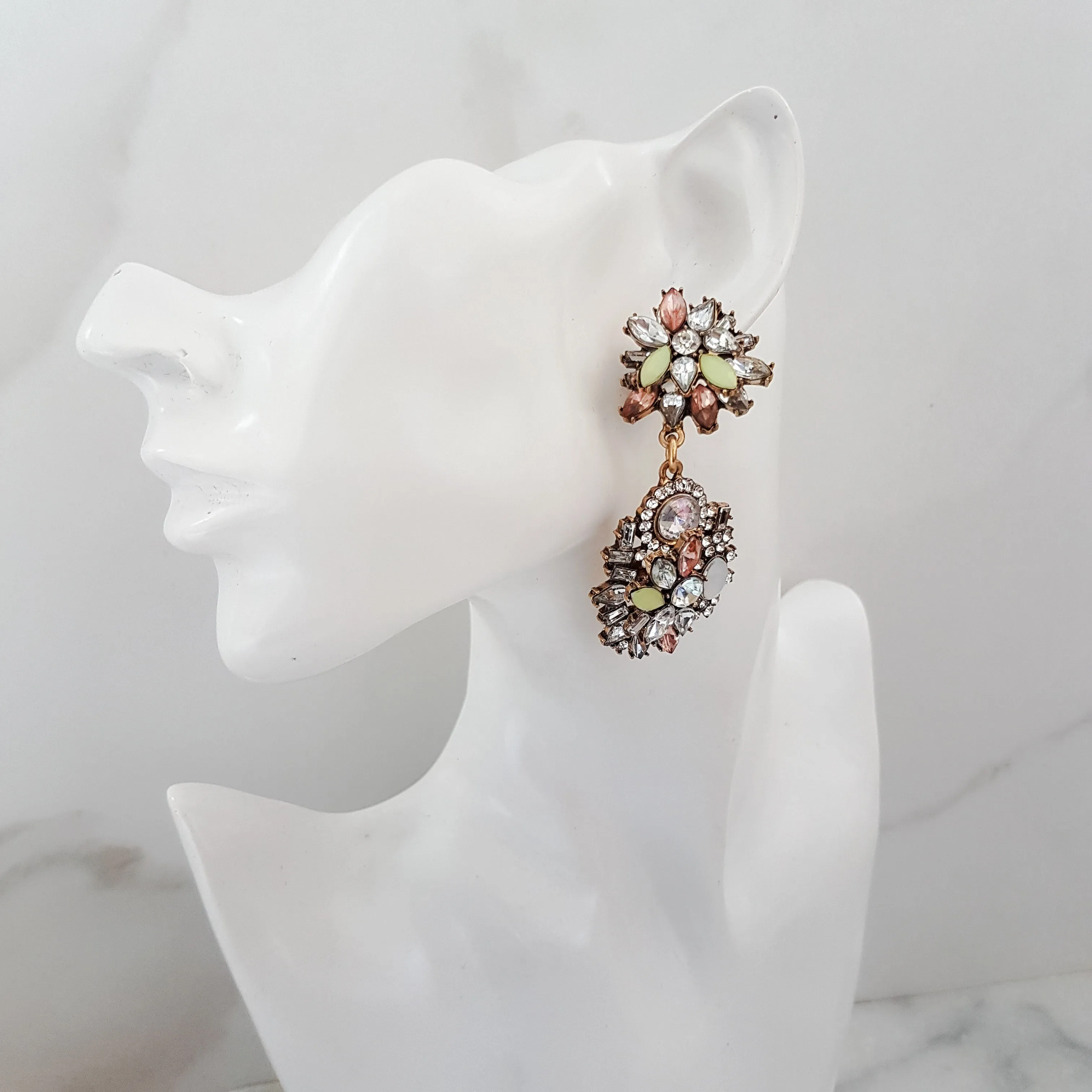 ASHA Pastel Rhinestone Earrings