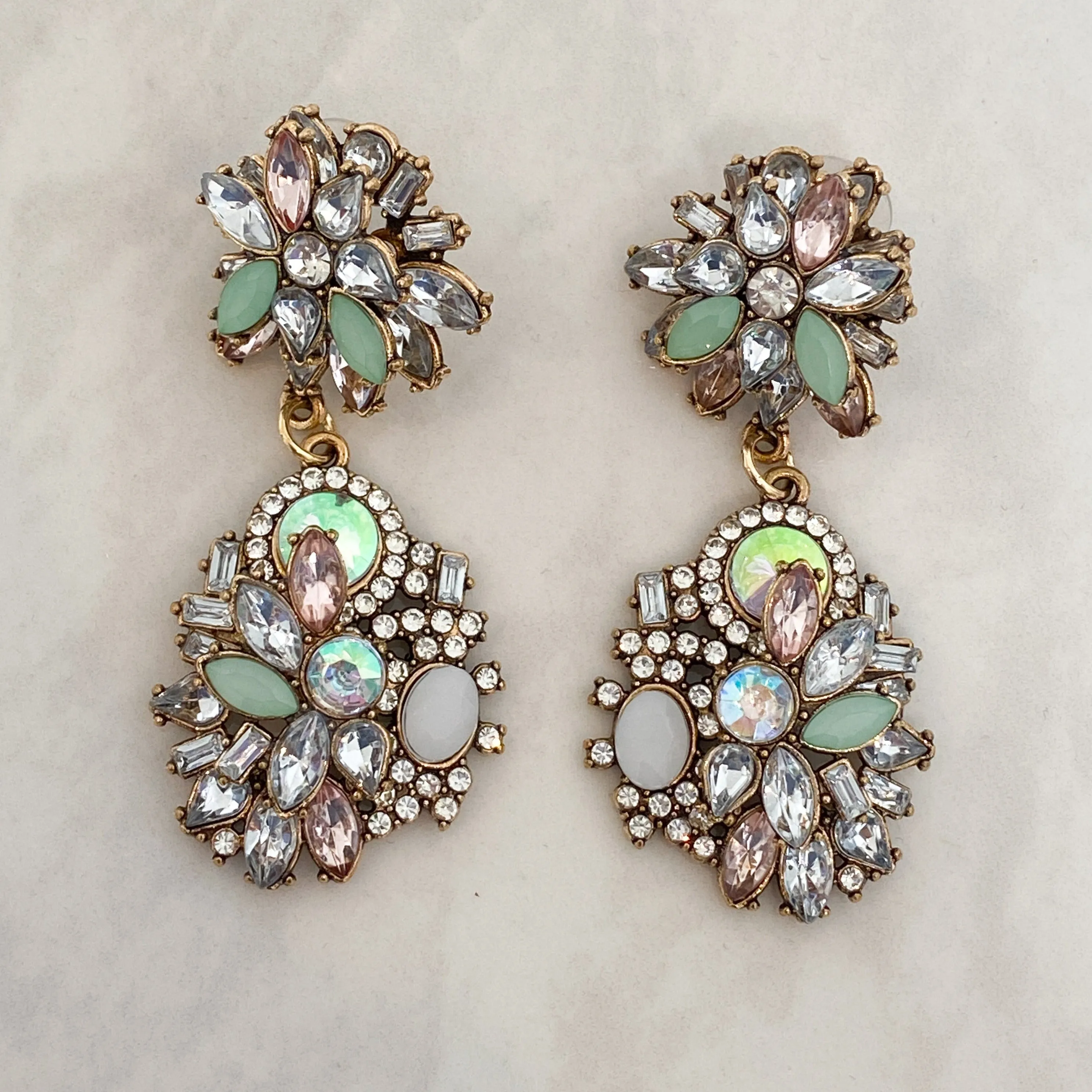 ASHA Pastel Rhinestone Earrings