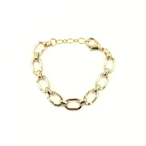 Ashley Gold Stainless Steel Gold Plated Chunky Cable Chain Bracelet