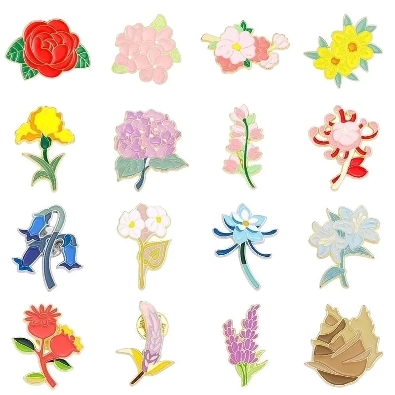 Basic Pin Flower Alloy Enamel Women'S Brooches