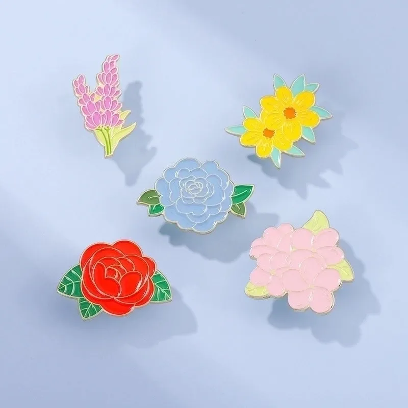 Basic Pin Flower Alloy Enamel Women'S Brooches