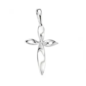 Beginnings Sterling Silver Twisted Cross Pendant P2887