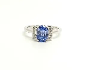 BLUE SAPPHIRE AND DIAMOND SPLENDID RING AD NO.2145