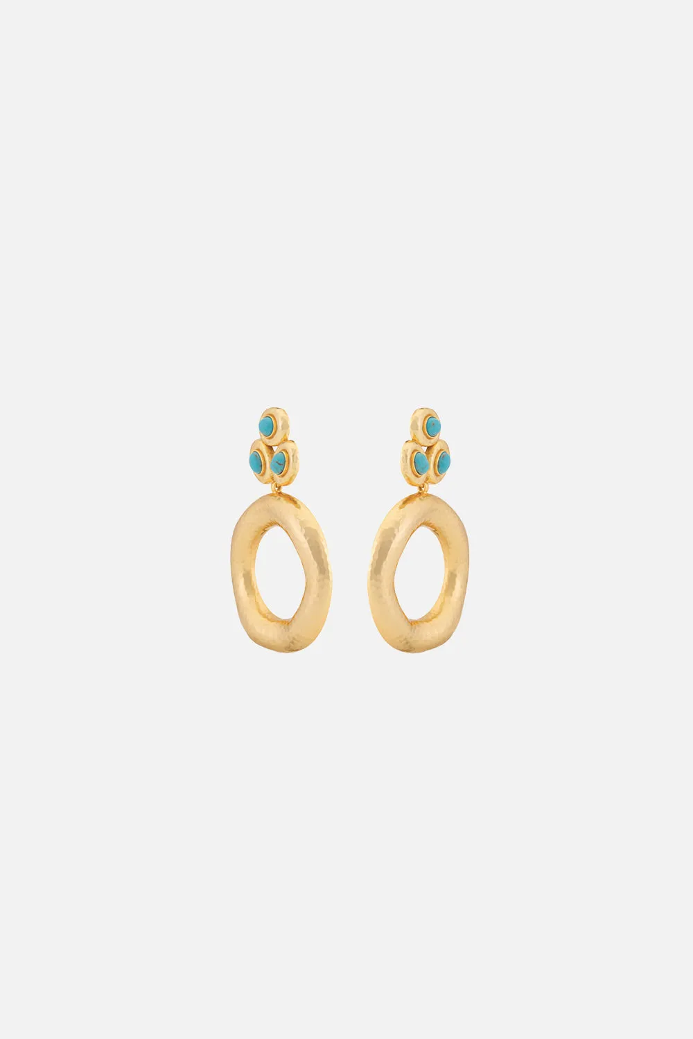 CARLINA GOLDEN TURQUOISE EARRINGS MULTI