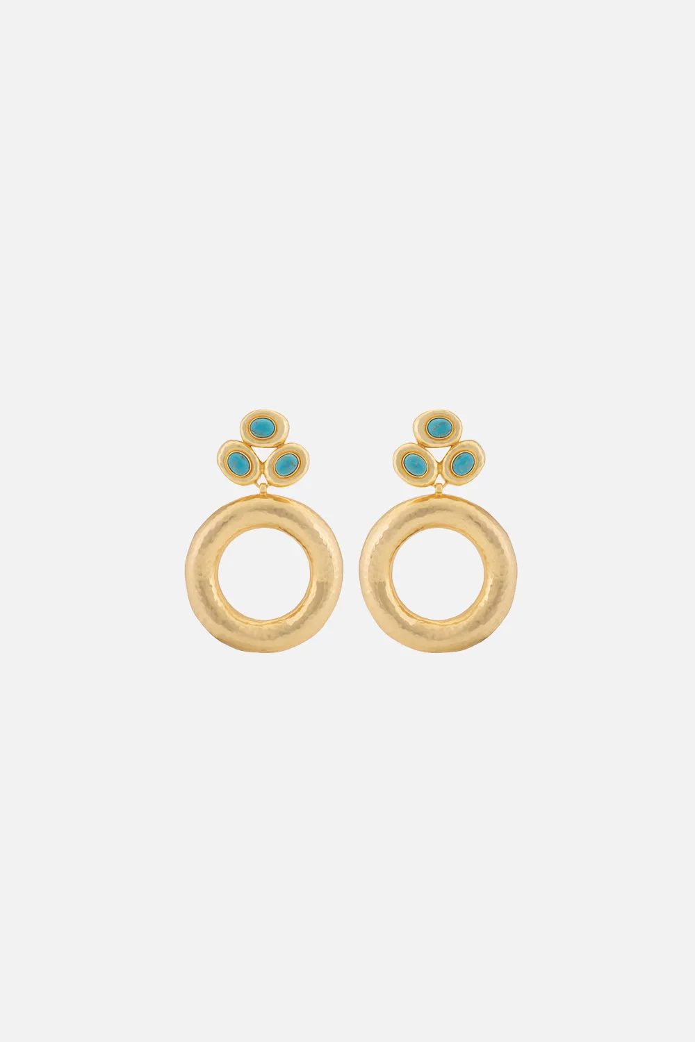 CARLINA GOLDEN TURQUOISE EARRINGS MULTI