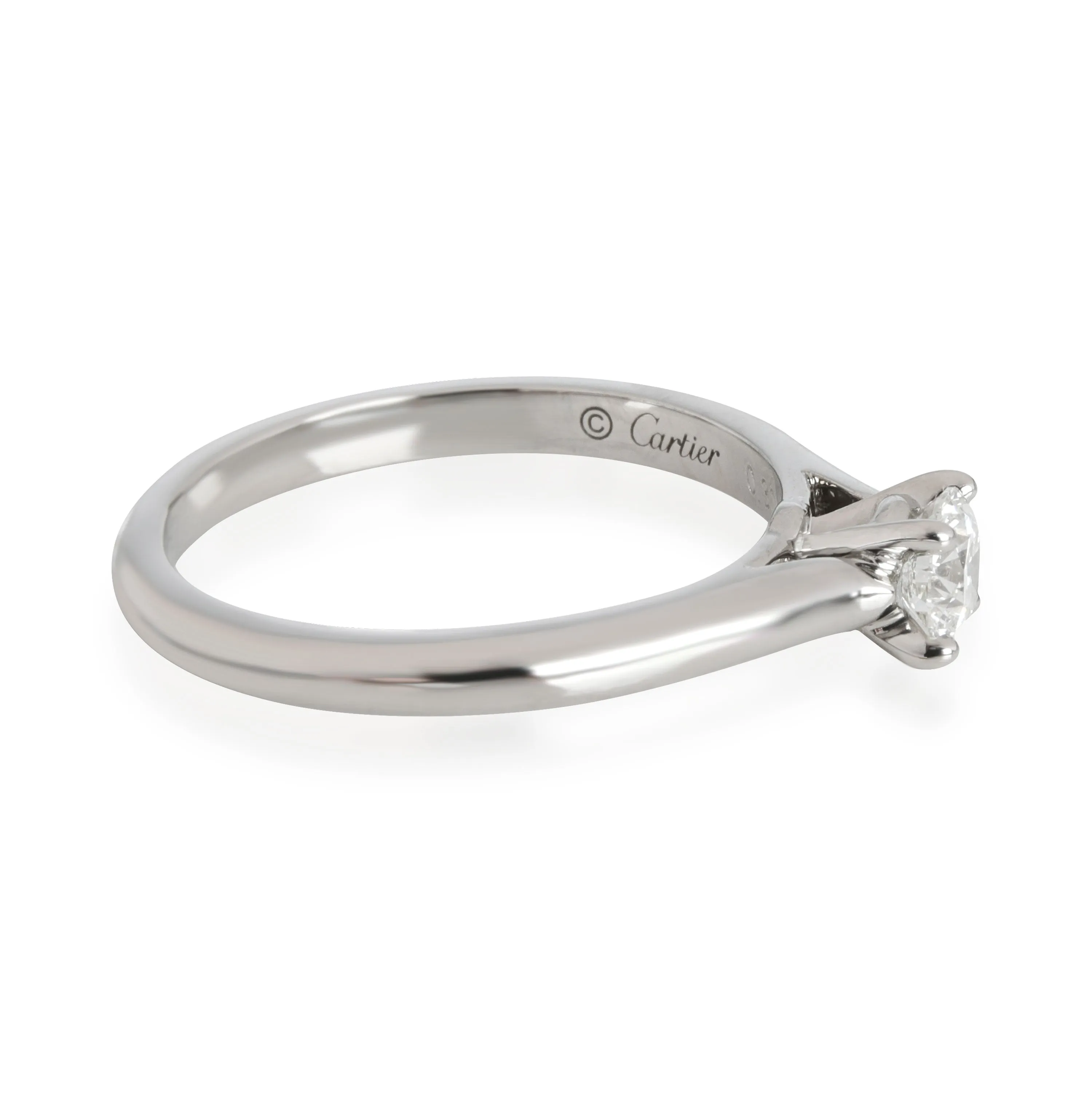 Cartier 1895 Diamond Engagement Ring in Platinum E VVS2 0.25 CTW