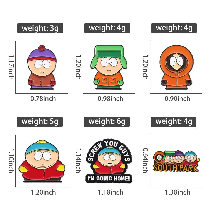 Cartoon Animated Character Enamel Pins Custom Cute Metal Brooches Lapel Badges Cartoon Funny Jewelry Gift for Kids Friends