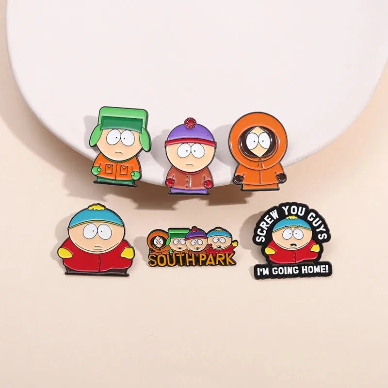 Cartoon Animated Character Enamel Pins Custom Cute Metal Brooches Lapel Badges Cartoon Funny Jewelry Gift for Kids Friends