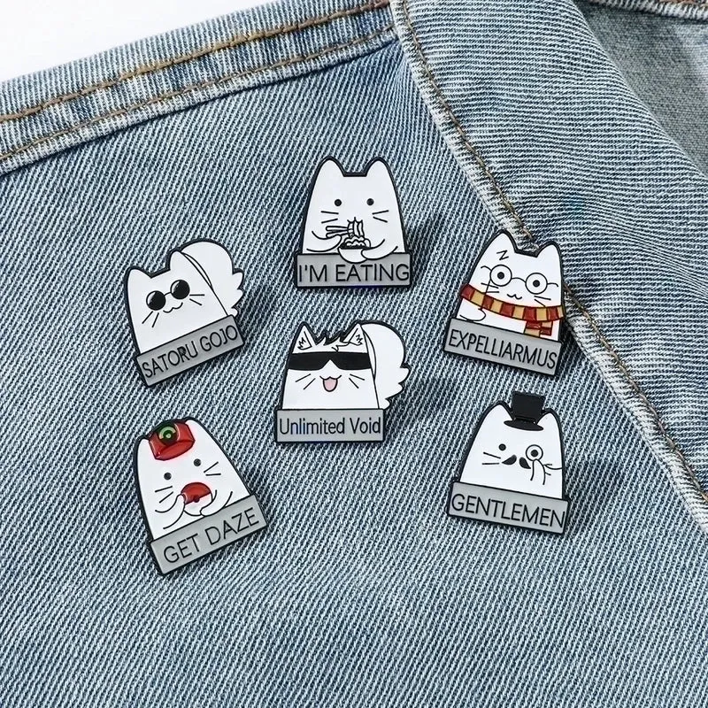 Cartoon Style Pin Cat Alloy Enamel Women's Brooches