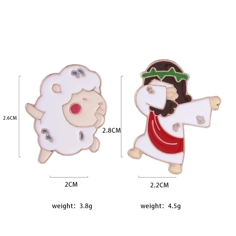 Cartoon Style Pin Doll Alloy Enamel Kid'S Brooches