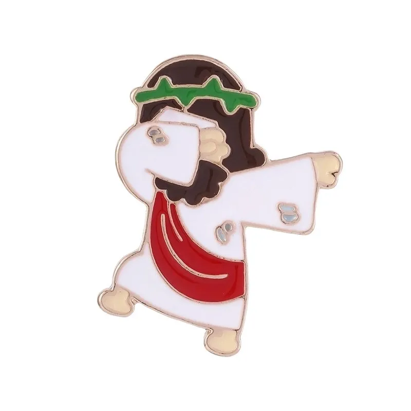 Cartoon Style Pin Doll Alloy Enamel Kid'S Brooches