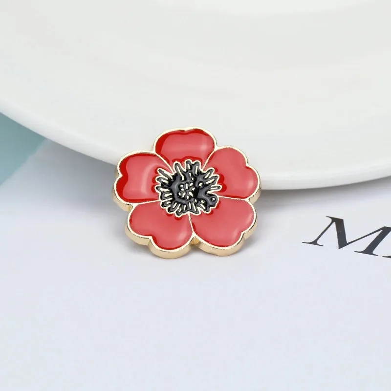 Cartoon Style Pin Flower Alloy Enamel Plating Unisex Brooches