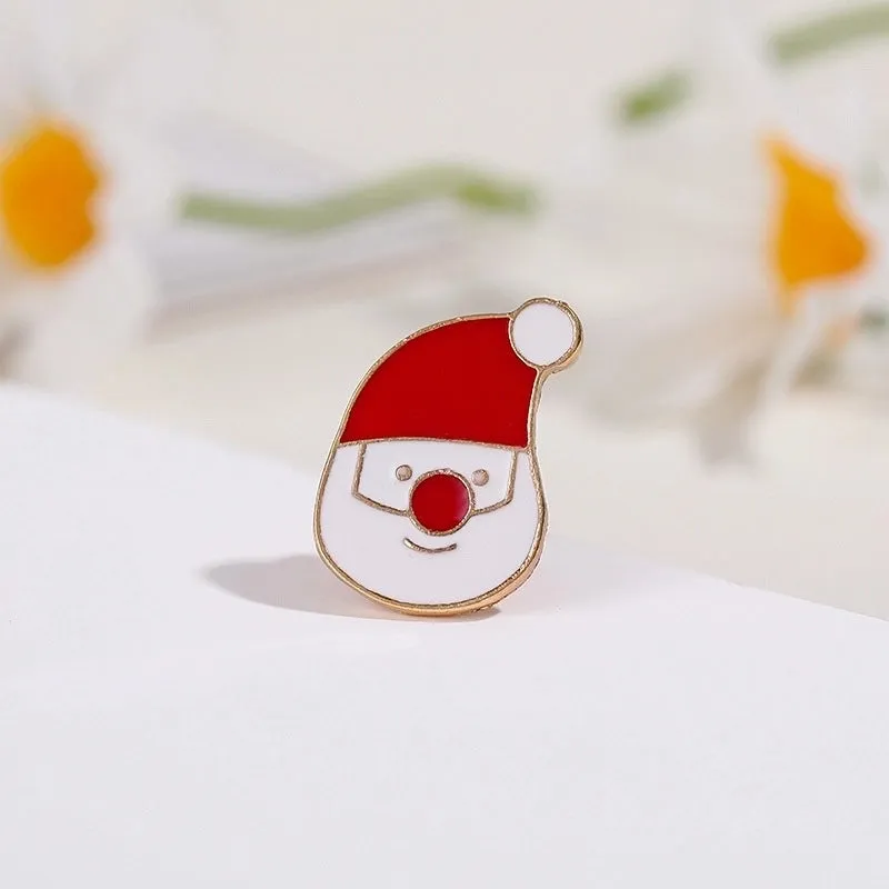 Cartoon Style Santa Claus Alloy Enamel Unisex Brooches