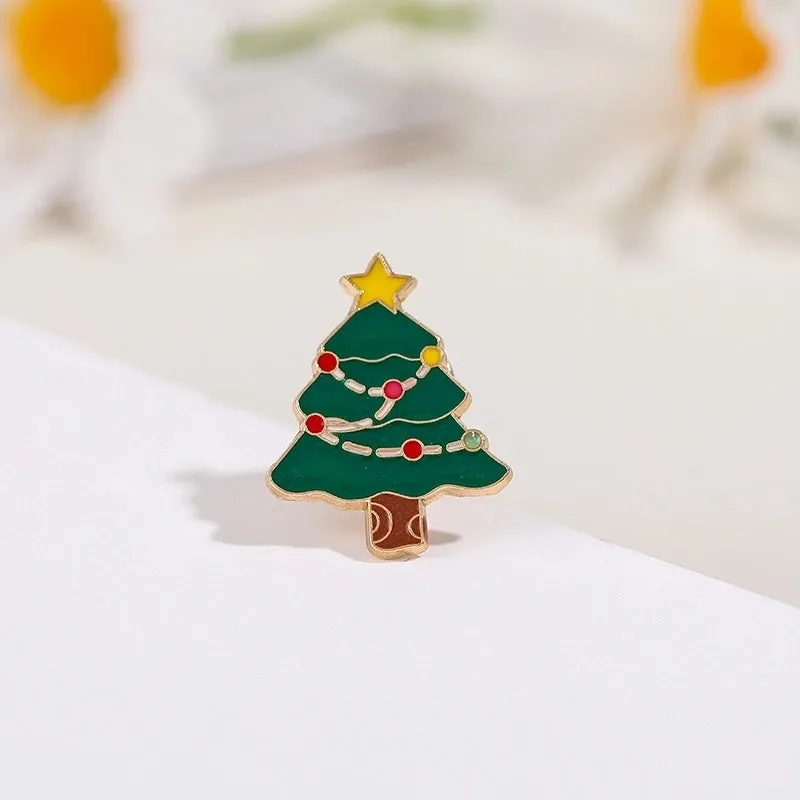 Cartoon Style Santa Claus Alloy Enamel Unisex Brooches