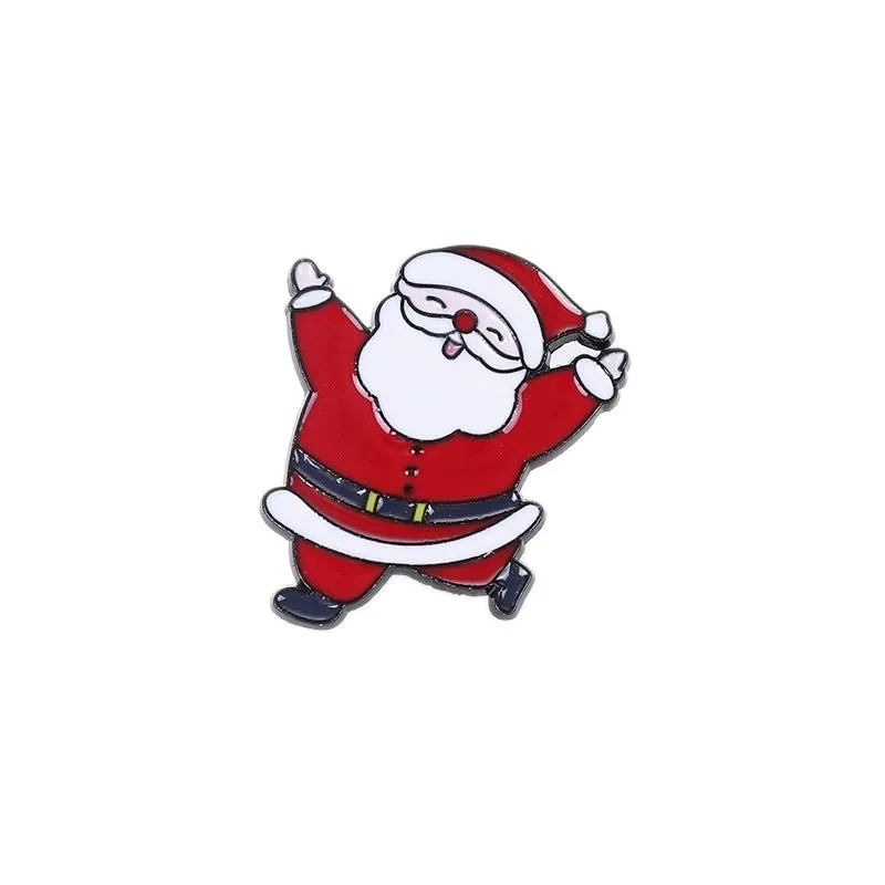 Cartoon Style Santa Claus Alloy Enamel Unisex Brooches