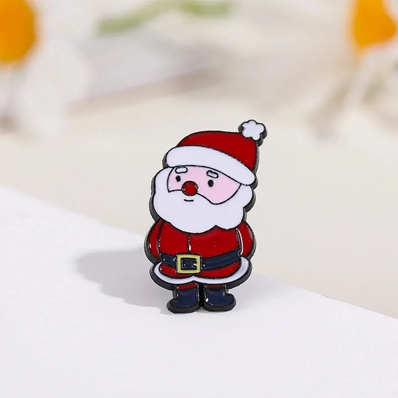 Cartoon Style Santa Claus Alloy Enamel Unisex Brooches